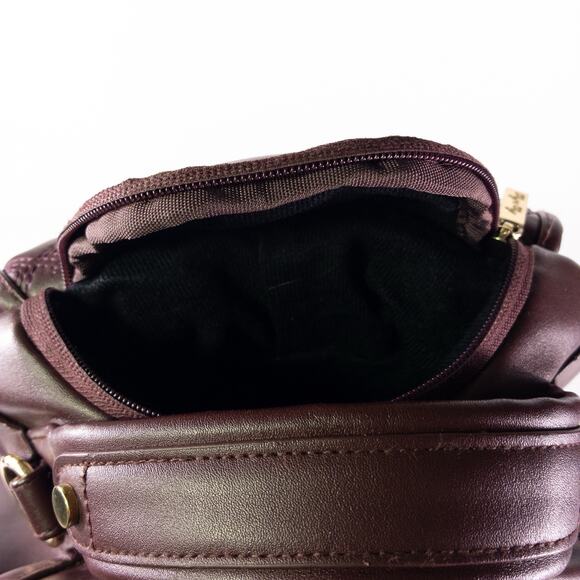 Itzy Ritzy Mircale Boss Plus Burgundy Faux Leather Diaper Backpack Butterfly main image 7